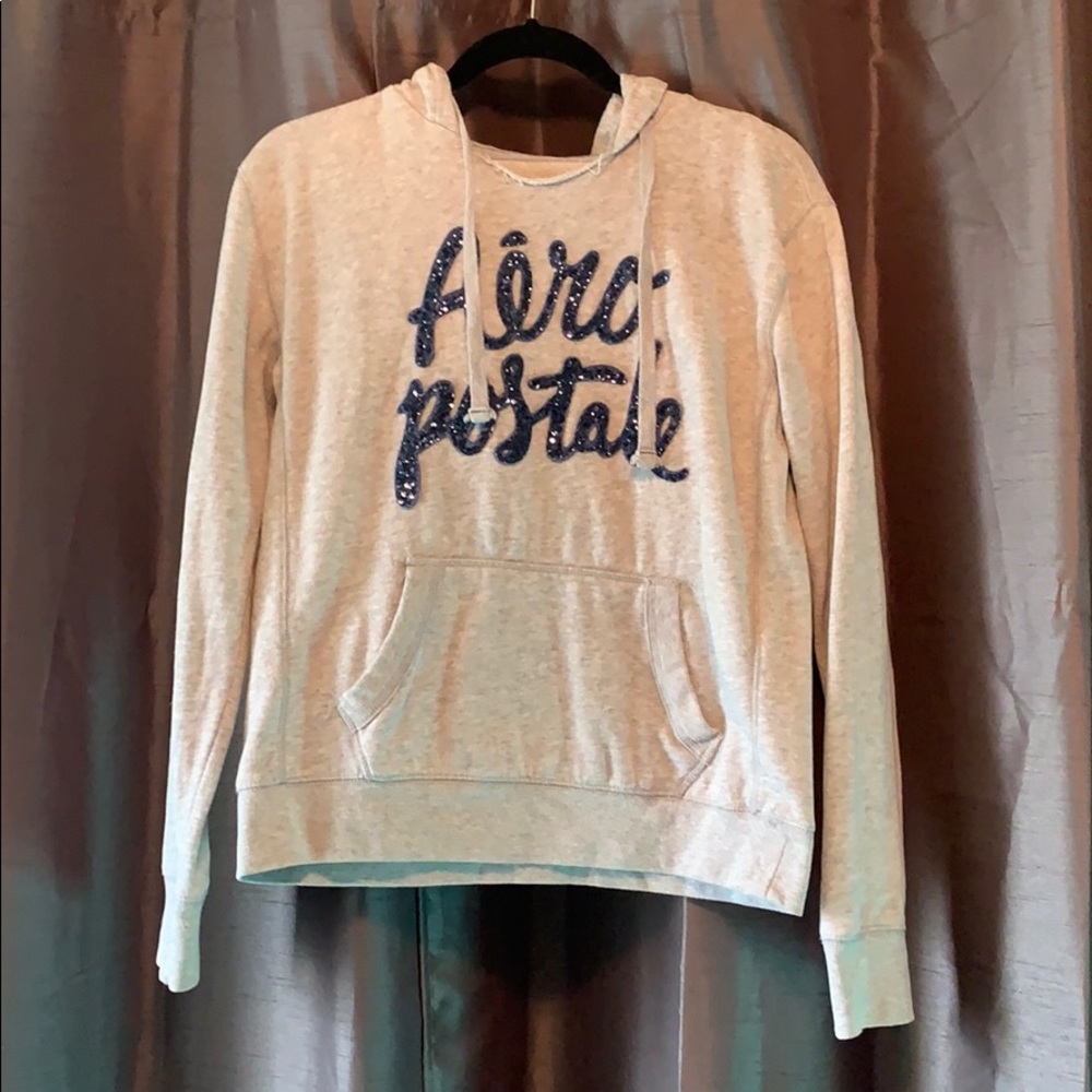 Gray Aeropostale hoodie with sequin detailing
